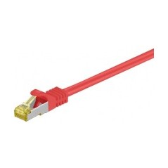 Goobay CAT 7 SFTP PiMF 1m Patch Cable Red - High-Speed, Shielded, Reliable Performance for Networking and Gaming